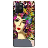 Lopard Samsung Galaxy S10 Lite Uyumlu Kılıf Sürreal Yüzler ♀ (40) Fit Silikon Kılıf Desenli