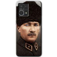 Oppo Reno 7 4G Kılıf HD Desen Baskılı Arka Kapak - Başkomutan Atatürk