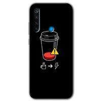 Redmi Note 8 Kılıf HD Desen Baskılı Arka Kapak - Coffee Battery + Kırılmaz Cam