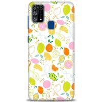 Samsung Galaxy M31 Kılıf HD Baskılı Kılıf - Renkli Limonlar + Tam Ekran Koruyucu
