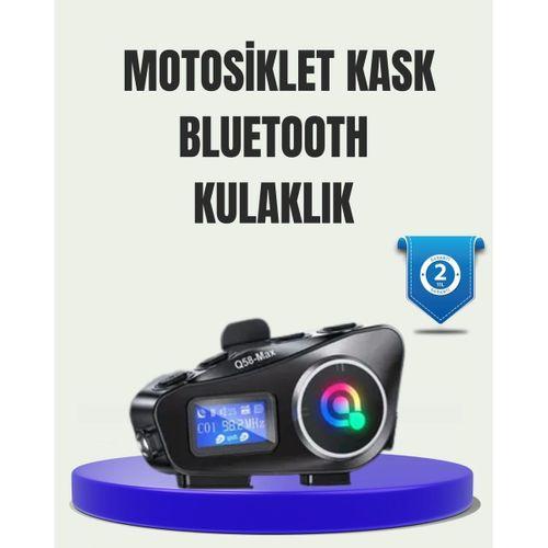 Ip65 Suya Dayanıklı Kask Bluetooth Kulaklık Lcd Ekranlı