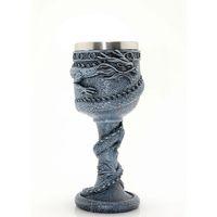 Ejderha Tasarımlı Paslanmaz Çelik Kadeh Bardak Model 1