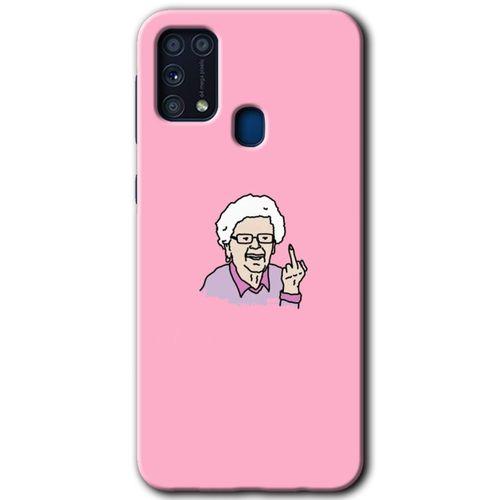 Samsung Galaxy M31 HD Baskılı Kılıf + 9D Tam Ekran Koruyucu - Bad Grandmother