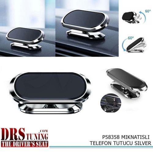 Oto Telefon Tutacağı Mıknatıslı Gri