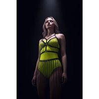 Zincirli Harness Takım, Deri Zincirli Etek Takım - Brf496