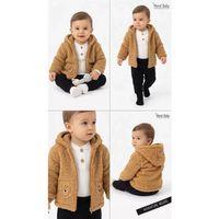 6/24 Ay Kuzu Ceketli 3 Parça Bebek Takımı