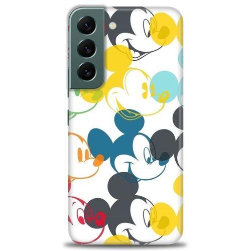 Samsung Galaxy S22 Kılıf HD Baskılı Kılıf - Renkli Mickey Mouse + Tam Ekran Koruyucu