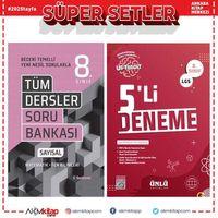 Tudem Yayınları 8. Sınıf Tüm Dersler Sayısal Beceri Temelli Soru Bankası ve Ünlü 5 li Deneme Seti 2 Kitap