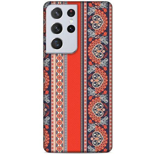 Lopard Samsung Galaxy S21 Ultra Uyumlu Kılıf Ethnic Culture (86) Glitter Kılıf