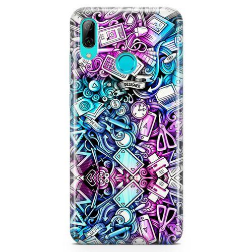 Huawei Y9 2019 Kılıf Bankacı Doodle Arka Kapak Koruma Desenli Full Koruyucu