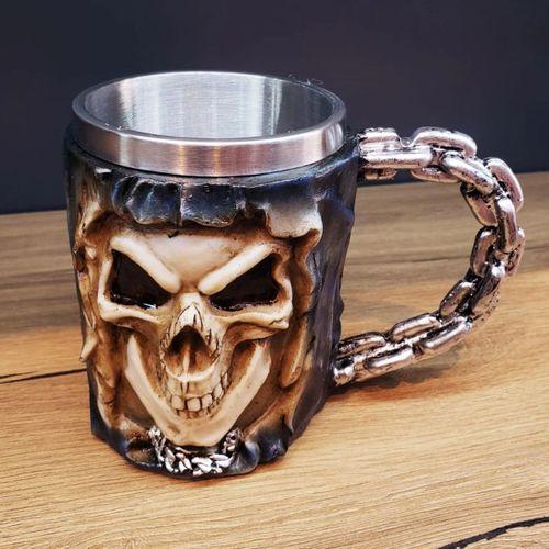 3d Tasarımlı Kurukafa Kupa Bardak