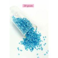 Kesme Cam Boncuk 2mm - 20 Gram - Mat Mavi -BNC338