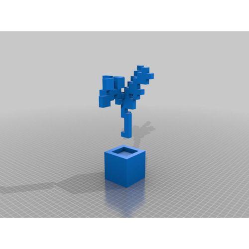 Minecraft Mavi Orkide (Bu ürün Sadece Plastik parçadır - Almadan Önce Soru Sorabilirsiniz)