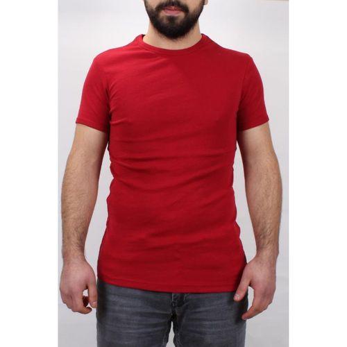 4604 KIRMIZI BİSİKLET YAKA  ERKEK TSHIRT
