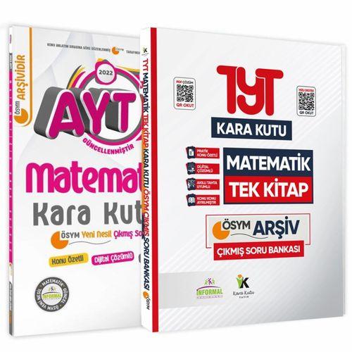 YKS-TYT Matematik TEK Kitap ve AYT Matematik Kara Kutu 2li D  Çözümlü Çıkmış Soru Bankası Set