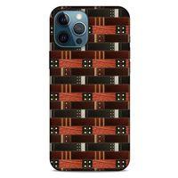 Apple iPhone 12 Pro Max Kılıf Patchwork (19) Kılıfları Kahve Turuncu