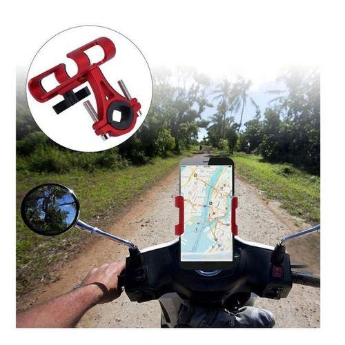 Zhltools Alüminyum Bisiklet Motosiklet Cep Telefonu Tutucu Dayanıklı Paslanmaz 360 Derece Kırmızı