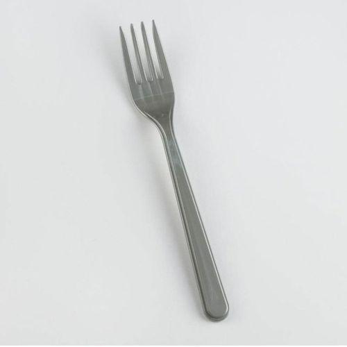 Gri Renk Lüks Plastik Çatal 25 Adet