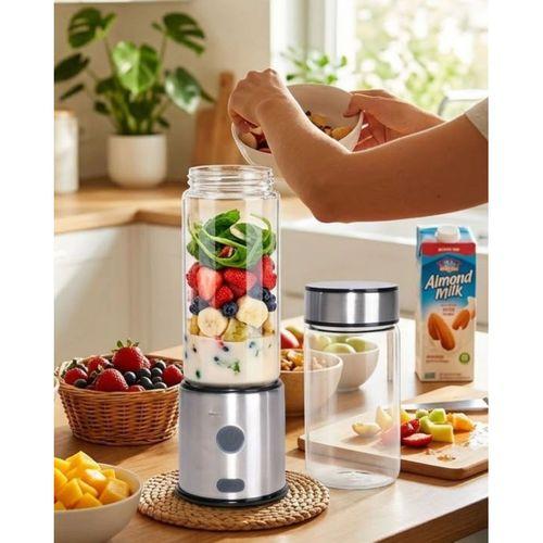 Taşınabilir Cam Blender 450 Ml 350 Ml Çift Hazneli Smoothie Blender