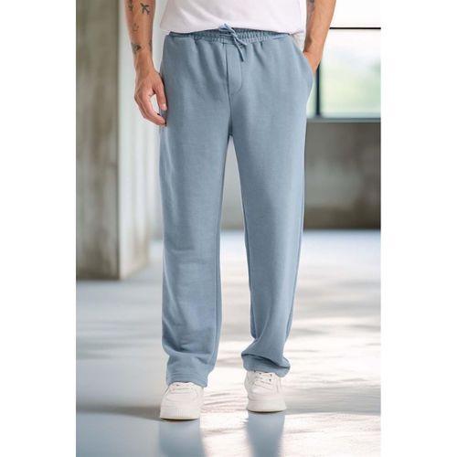 Mendes Baggy Kalıp Diagonal 3 İplik Kumaş Erkek Eşofman Altı Pantolon - Soğuk Mavi