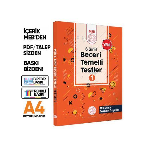 6 Sınıf MEB Beceri Temelli Testler 1 ve 2 Kitap Seti Örnek Soru Bankası (Renkli Baskı) BASKI ÜCRETİ