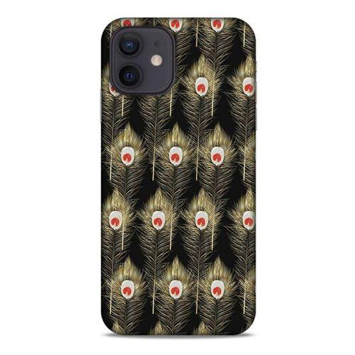 Apple iPhone 12 Kılıf Desenli Özel Seri Tüyler (22) Tam Koruma Kılıfı