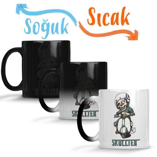 Skullter Zombie Sihirli Kupa Bardak Porselen