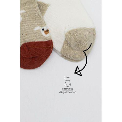 Bistyle Bistyle 2'Li Love Dog Penye Soket Çorap 10118 Bej