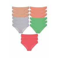 15 adet Süper Eko Set Likralı Kadın Slip Külot Soft Renkler