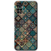 MRCİLETİSİM Xiaomi Redmi Note 11s 5G Global Kılıf HD Desen Baskılı Arka Kapak+Temperli Cam - Mandala Desen