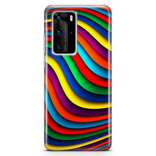 Huawei P40 Pro Kılıf Futurustik Arka Kapak Koruma Desenli Full Koruyucu