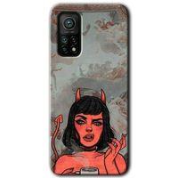 Xiaomi Mi 10T Pro HD Baskılı Kılıf + 9D Tam Ekran Koruyucu - Devil Girl