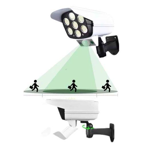 Solar Lamba Kamera Görünümlü Duvar Lambası Dönebilen Bahçe Aydınlatması