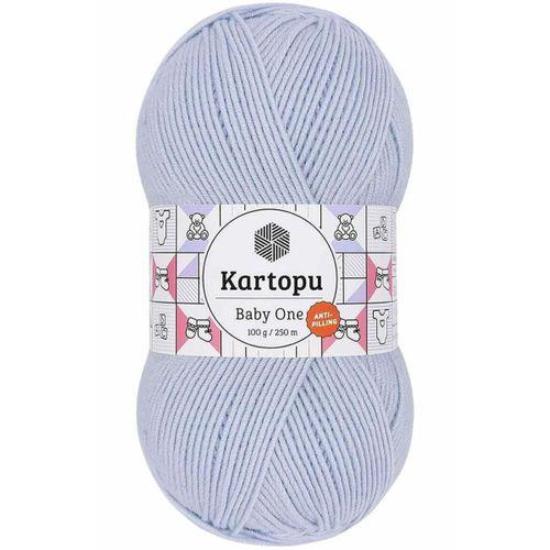 Baby One Tüylenmeyen El Örgü İpi Yünü Buz Mavi K580