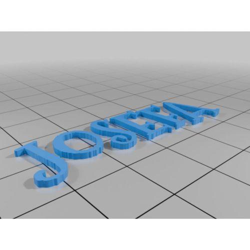 JosefaText 3D Baskı (Bu ürün Sadece Plastik parçadır - Almadan Önce Soru Sorabilirsiniz)