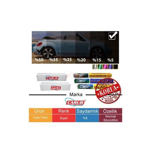 Cam Filmi 50cm x 6 M Koyu Siyah OTO Balkon Ev Ofis Cam Filmi