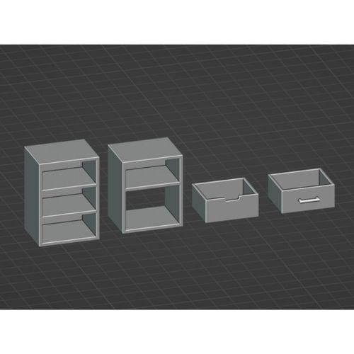 Bebek Evi 1/12 Minyatür Komodin 3 Çekmeceli Şifonyer 3D Baskı (Bu ürün Sadece Plastik parçadır - Almadan Önce Soru Sorabilirsiniz)