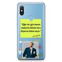 Xiaomi Redmi Note 6 Pro Kılıf Caps Atatürk Arka Kapak Koruma Desenli Full Koruyucu