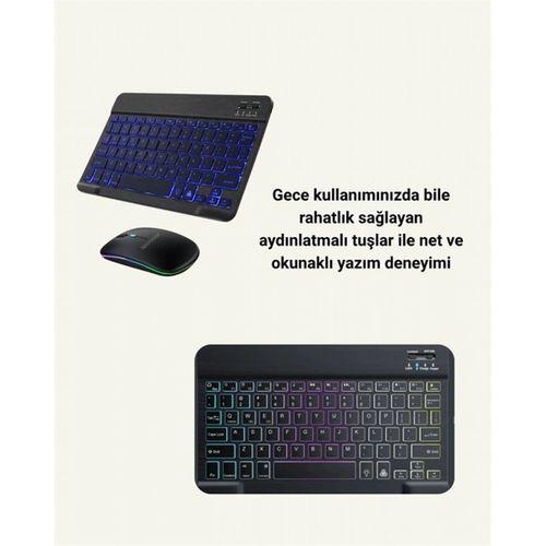 Tüm Cihazlarla Uyumlu Rgb Işıklı Kablosuz Klavye Ve Mouse Seti