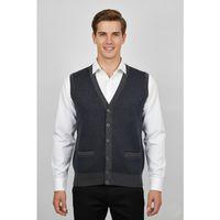 Erkek Düğmeli Yelek Cepli Çelik Örgü Klasik Kalıp BGL-ST04835