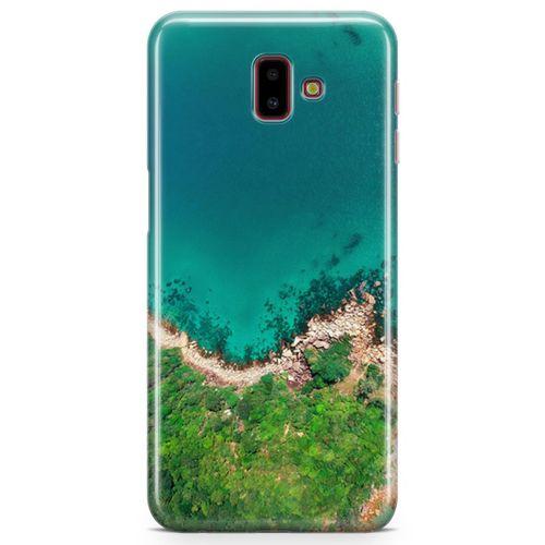 Samsung Galaxy J6 Plus Kılıf Mavi Tur Arka Kapak Koruma Desenli Full Koruyucu