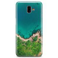 Samsung Galaxy J6 Plus Kılıf Mavi Tur Arka Kapak Koruma Desenli Full Koruyucu