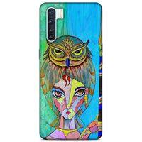 Lopard Oppo A91 Uyumlu Kılıf Sürreal Yüzler ♀ (39) Liquid Crystal Kılıf Baskılı
