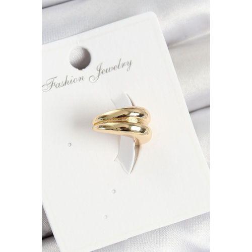 Pirinç Halka Model Gold Renk Sağ Kıkırdak Küpe
