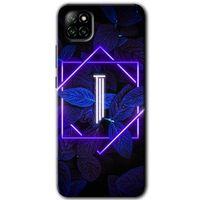 Casper Via E30 Kılıf HD Desen Baskılı Arka Kapak - Dark Neon Yaprak I Harfi