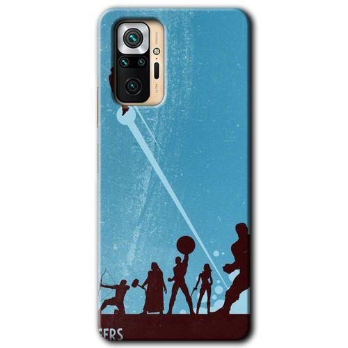 Xiaomi Redmi Note 10 Pro HD Baskılı Kılıf + 9D Tam Ekran Koruyucu - Avengers Team