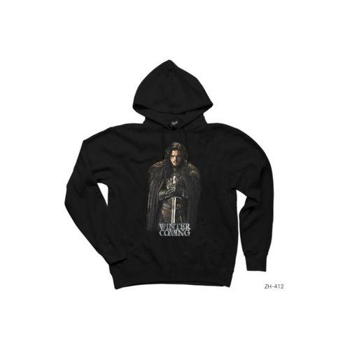 Game Of Thrones Jon Snow Siyah Kapşonlu Sweatshirt Hoodie