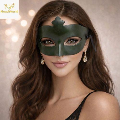 Yeşil Gizemli Masquerade Maskesi