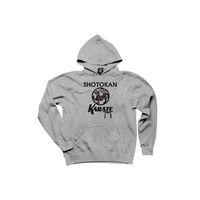 Shotokan Karate Logo Gri Kapşonlu Sweatshirt Hoodie
