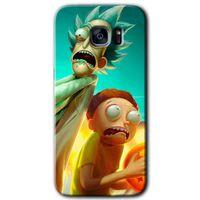 Samsung Galaxy S7 Edge HD Baskılı Kılıf + 9D Tam Ekran Koruyucu - Rick Morty